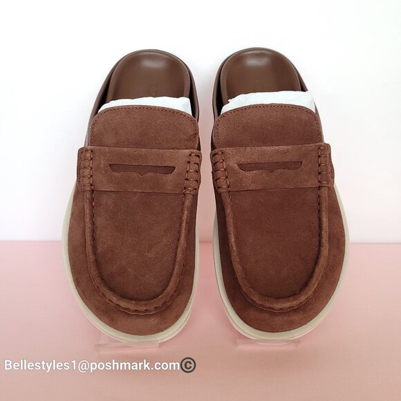 COACH Men’s Suede Loafer Mule- MEN’s US Size: 9D – Vintage Brown color⭐